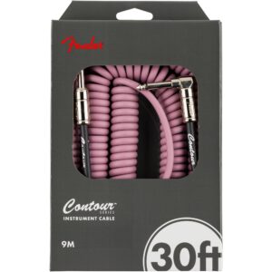 Fender Contour 30 ft Coiled Burgundy Mist instrumentkabel 9 meter