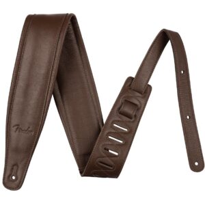 Fender Premium Leather Strap Brown gitaarband