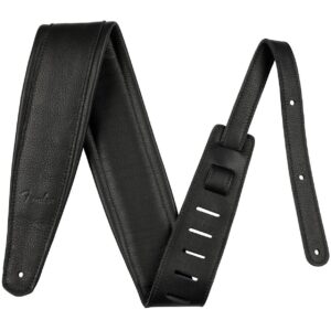 Fender Premium Leather Strap Black gitaarband