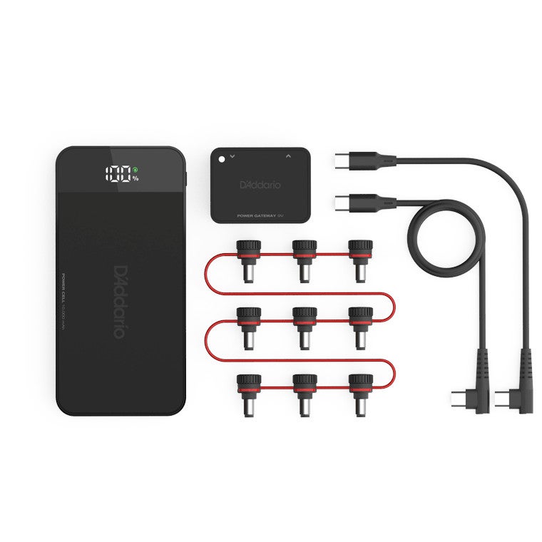 D'Addario XPND Pedal Power Battery Kit oplaadbare multivoeding voor effectpedalen