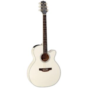 Takamine GN37CE-PW Pearl White elektrisch-akoestische westerngitaar met koffer