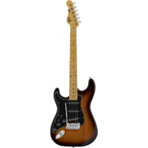 G&L Tribute S-500 Lefty Tobacco Sunburst MN linkshandige elektrische gitaar