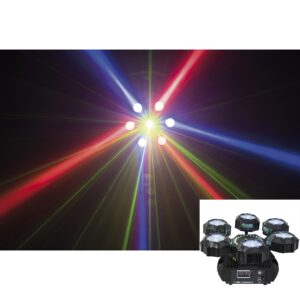 Showtec Airwolf multi-effect met rotatie, RGBW, stroboscoop en laser
