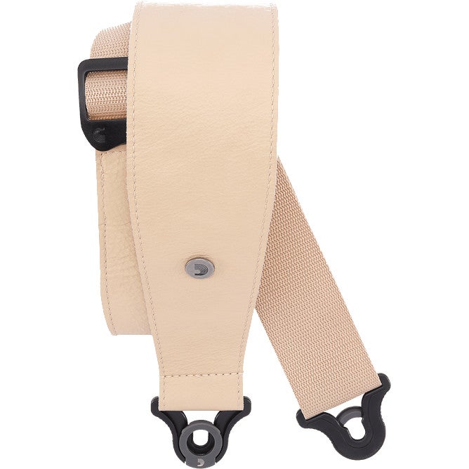 D'Addario 30BAL01 Comfort Leather Auto Lock Guitar Strap Tan gitaarband