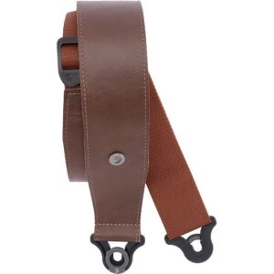 D'Addario 25BAL02 Comfort Leather Auto Lock Guitar Strap Brown gitaarband