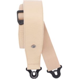 D'Addario 25BAL01 Comfort Leather Auto Lock Guitar Strap Tan gitaarband
