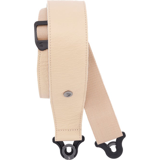 D'Addario 25BAL01 Comfort Leather Auto Lock Guitar Strap Tan gitaarband