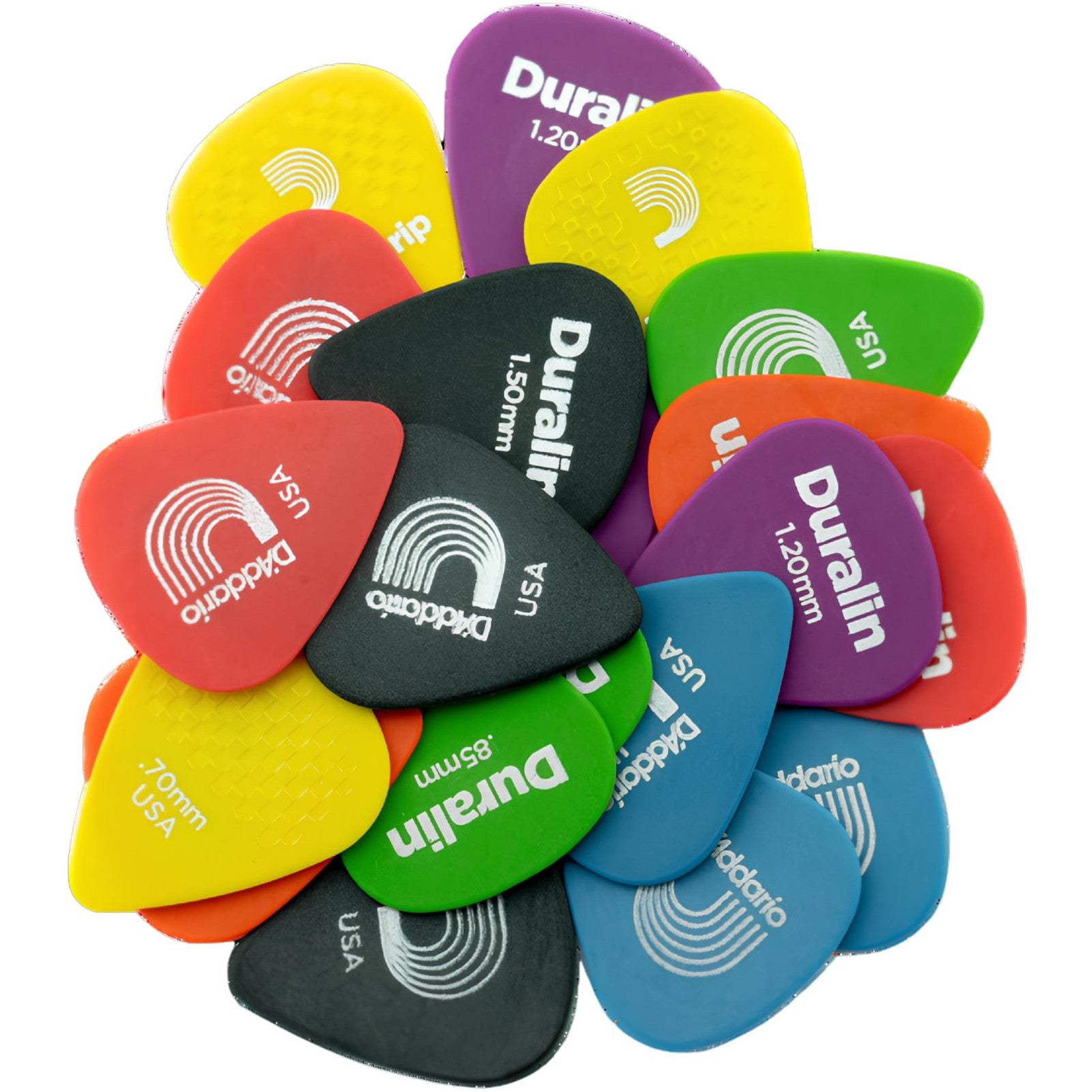 D'Addario 1DAPX-21 Duralin Assorted Shapes Guitar Pick Pack plectrumset