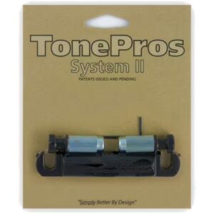 TonePros T1Z Black Metric Locking Stop Tailpiece
