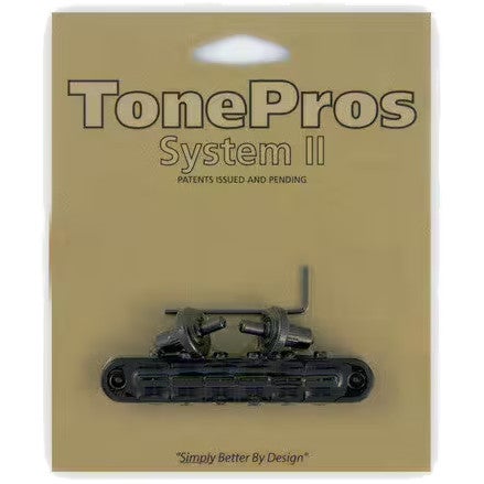 TonePros T3BP Black USA Locking TOM Style Bridge