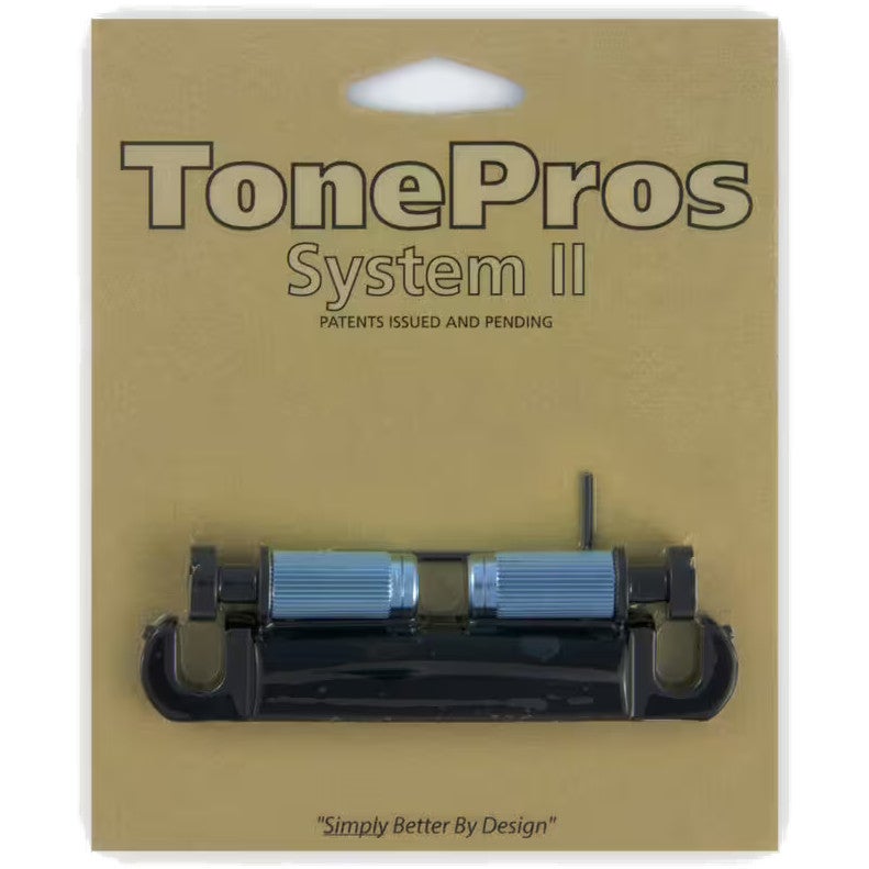 TonePros T1ZS Black USA Locking Stop Tailpiece
