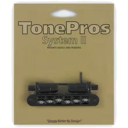 TonePros TPFR Black Metric Locking TOM Style Bridge met roller saddles