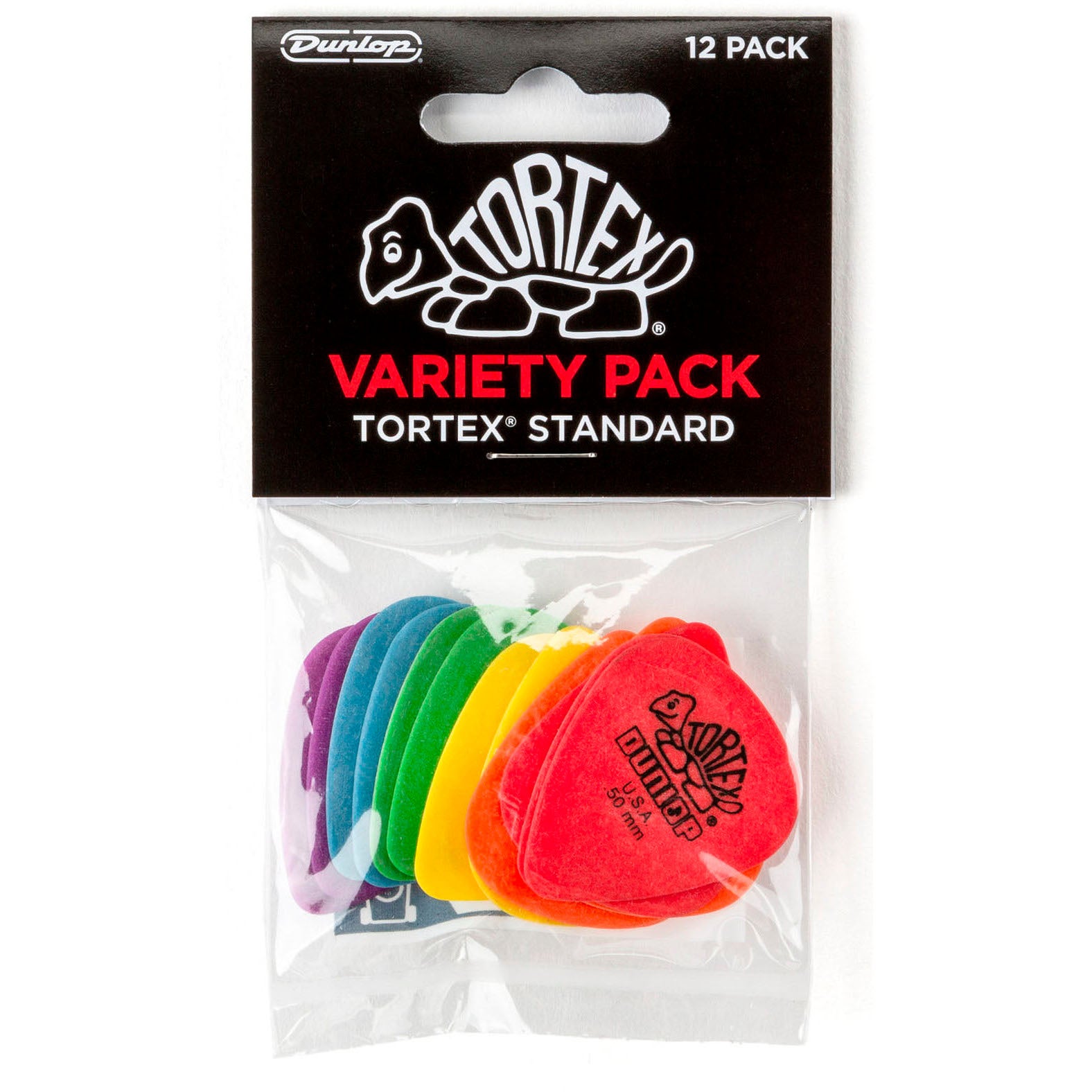 Dunlop PVP418 Tortex Standard Variety Pack plectrumset (12 stuks)