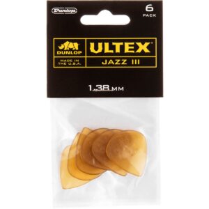 Dunlop 427P138 Ultex Jazz III Pick 1,38 mm plectrumset (6 stuks)