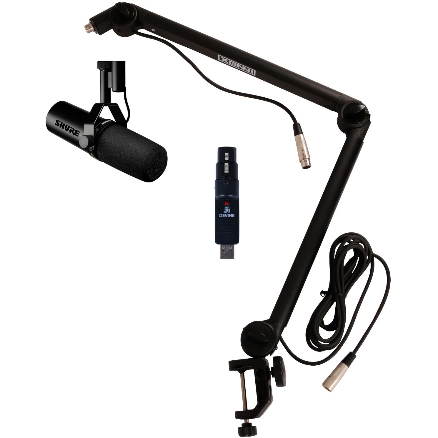Shure SM7dB + Devine MicCon XLR podcast bundel