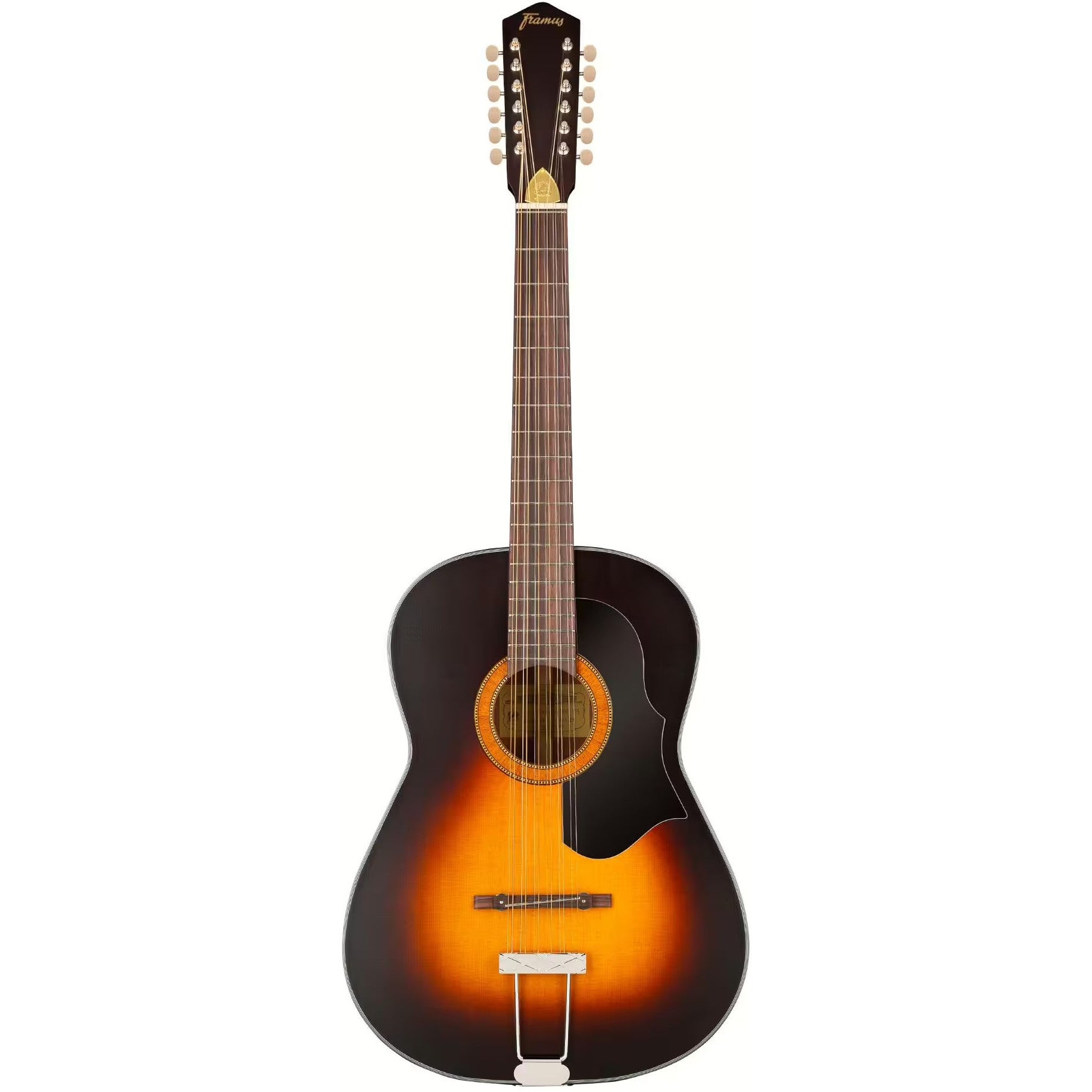 Framus 05/024 Vintage Hootenanny 12-String Sunburst Satin 12-snarige westerngitaar met koffer