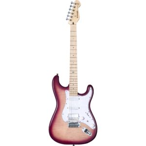 Mooer MSC30 Pro Guitar Rose Purple elektrische gitaar met gigbag
