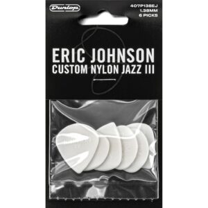 Dunlop 407P138EJ Eric Johnson Custom Nylon Jazz III 1.38 mm plectrumset (6 stuks)