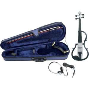 GEWA GS401.646 elektrische viool set met strijkstok en softcase, wit