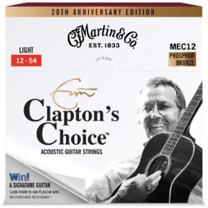 Martin Strings MEC12 Clapton's Choice Phosphor Bronze Light 20th Anniversary Edition 12-54 snarenset voor westerngitaar