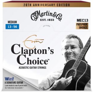 Martin Strings MEC13 Clapton's Choice Phosphor Bronze Medium 20th Anniversary Edition 13-56 snarenset voor westerngitaar