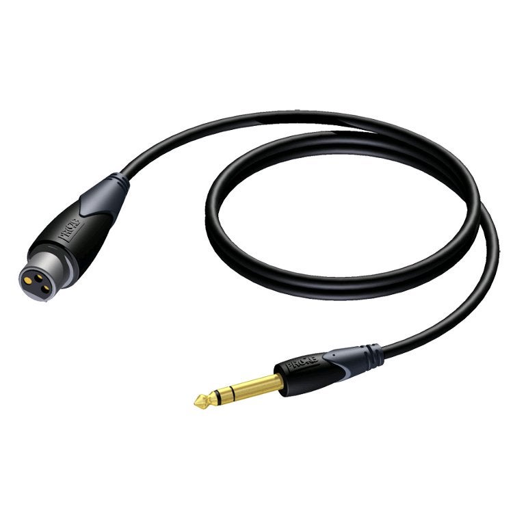 Procab CLA723 Classic 6.3mm stereo jack - XLR female 1.5 m