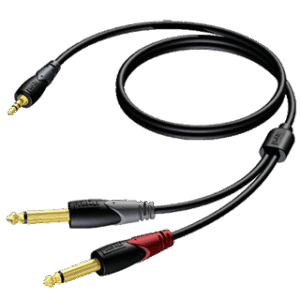 Procab CLA713 Mini-jack Naar Jack Verloopkabel 1,5 Meter