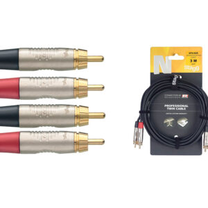 Stagg NTC3CR Deluxe Tulpkabel 3m
