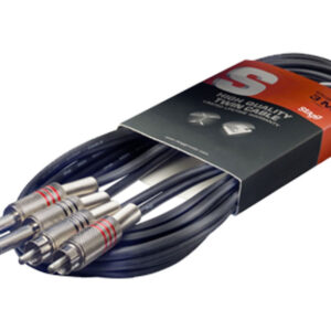 Stagg STC3PCM Adapterkabel RCA M Naar Jack M Mono 3m