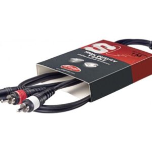 Stagg SYC1/MPSB2CM E Y-kabel 3,5mm Jack M Naar RCA M 1m