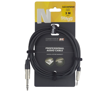 Stagg NAC3MPSPSR REAN Verloopkabel Jack Naar Mini-Jack
