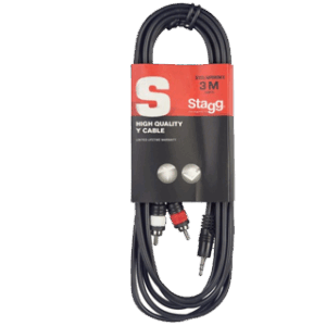 Stagg SYC6/MPSB2CM E Y-kabel 3,5mm Jack M Naar RCA M 6m