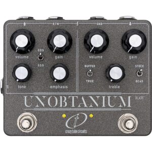 Crazy Tube Circuits Unobtanium Raw dual channel amp-in-a-box / overdrive effectpedaal