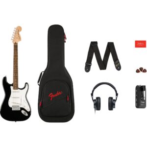 Squier Affinity Series Stratocaster Mustang Micro Pack elektrische gitaar starterset