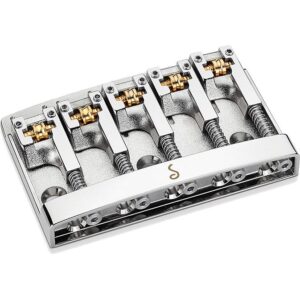 Schaller 3D-5 Chrome 5-snarige basgitaar brug met verstelbare string spacing
