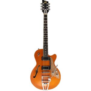 Duesenberg Starplayer TV Vintage Orange semi-akoestische gitaar met koffer