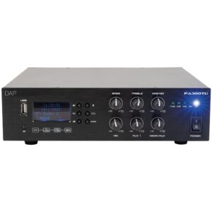 DAP PA-380TU 100V versterker & mediaspeler met DAB+ en bluetooth, 80 Watt