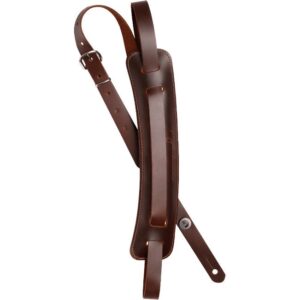 D'Addario John Lennon Leather Guitar Strap Brown gitaarband
