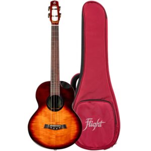 Flight Royal Series Navigator EQ-A Baritone elektrisch-akoestische ukelele met gigbag