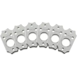 Graph Tech PRT-952-213-C0 Ratio InvisoMatch Gibson-Style Mounting Plates 2 Screw Hole Chrome (set van 6)