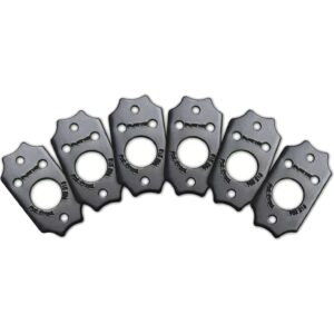 Graph Tech PRT-952-213-B0 Ratio InvisoMatch Gibson-Style Mounting Plates 2 Screw Hole Black (set van 6)