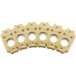 Graph Tech PRT-952-213-G0 Ratio InvisoMatch Gibson-Style Mounting Plates 2 Screw Hole Gold (set van 6)
