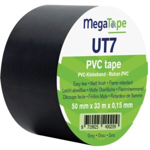 Showgear MegaTape UT7 PVC tape 50 mm x 33 m, zwart