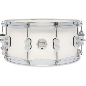PDP Drums Concept Maple Pearlescent White Lacquer 14 x 6.5 inch snaredrum