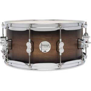 PDP Drums Concept Maple Satin Charcoal Burst Lacquer 14 x 6.5 inch snaredrum