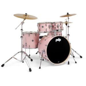 PDP Drums PDMA2215KTPR Mainstage Pale Rose 5d. drumstel met bekkens en hardware