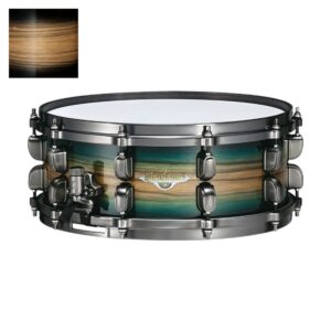 Tama MES1455U-LNWB Starclassic Maple Natural Pacific Walnut Burst 14 x 5.5 snaredrum (smoked black nickel)