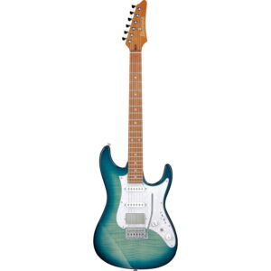 Ibanez AZ22S1F Transparent Turquoise Burst elektrische gitaar