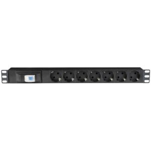 Showgear Socketstrip 7 19 inch stroomverdeler met zekering 7-voudig