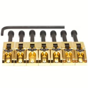 Graph Tech PG 0080 G7 String Saver Floyd Rose Style Saddles 7-String Saddles voor Floyd Rose-brug, goud (7 stuks)